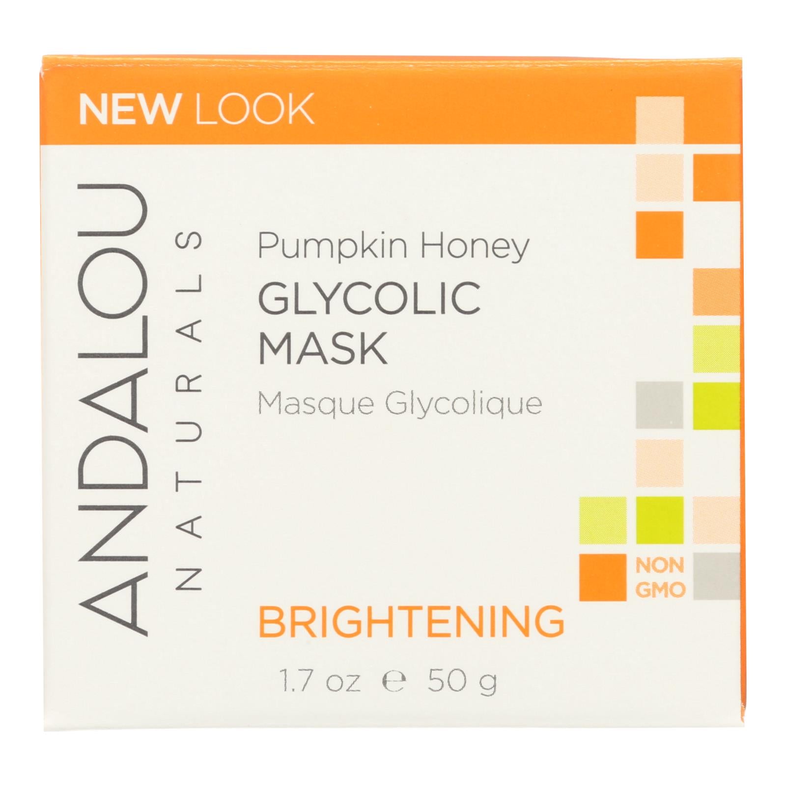 Andalou Naturals Glycolic Brightening Mask Pumpkin Honey - 1.7 Fl Oz - GreatEagleInc
