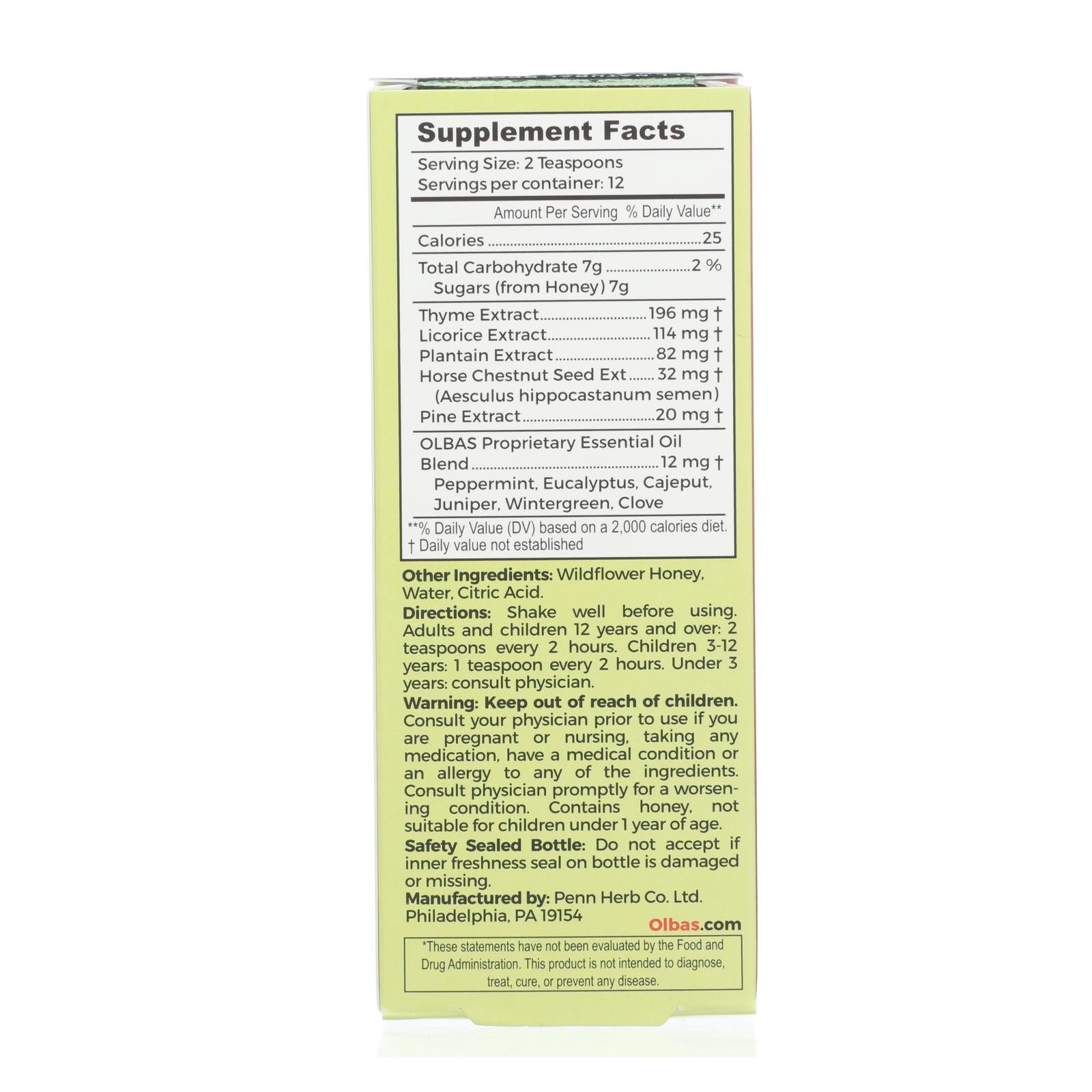 Olbas - Cough Syrup - 4 Fl Oz - GreatEagleInc