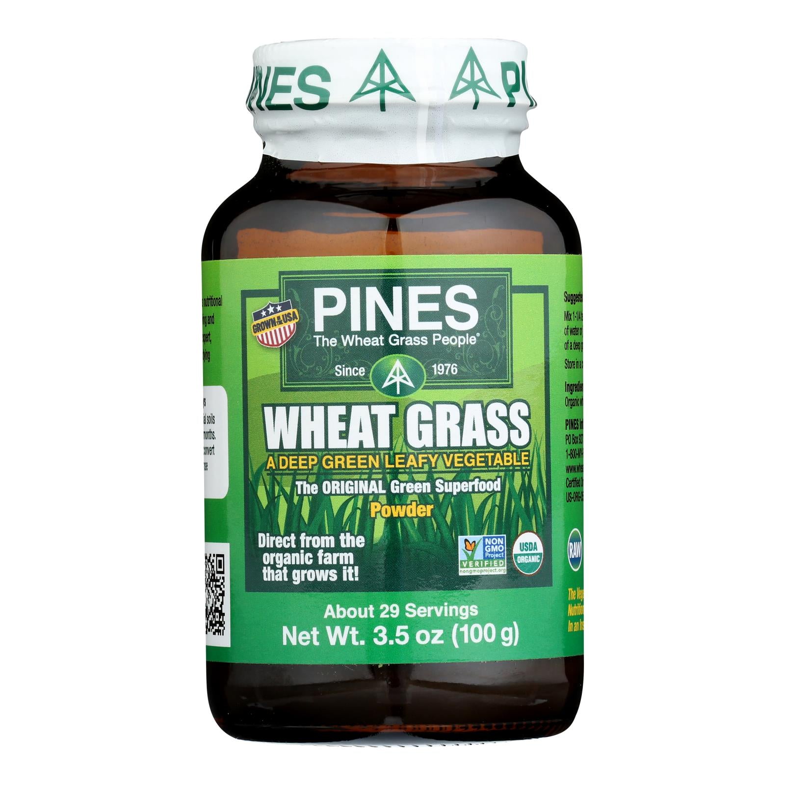 Pines International Wheat Grass Powder - 3.5 Oz - Eco-Friendly Home & Grocery