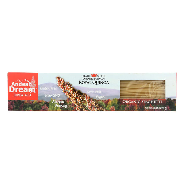 Andean Dream Gluten Free Organic Spaghetti Quinoa Pasta - Case Of 12 - 8 Oz. - GreatEagleInc