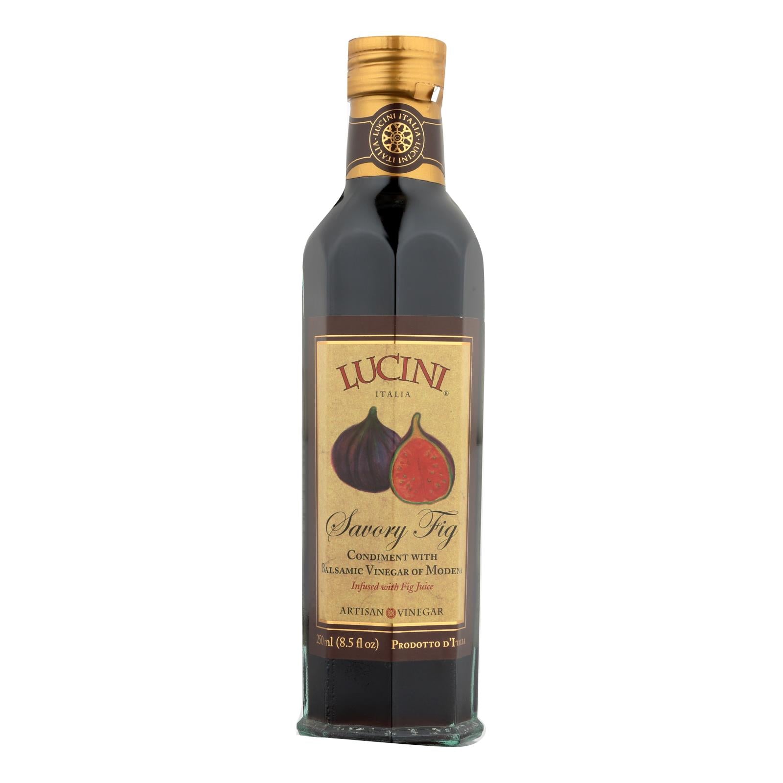 Lucini Italia Savory Fig Balsamic Artisan Vinegar - Case Of 6 - 8.5 Fl Oz. - GreatEagleInc