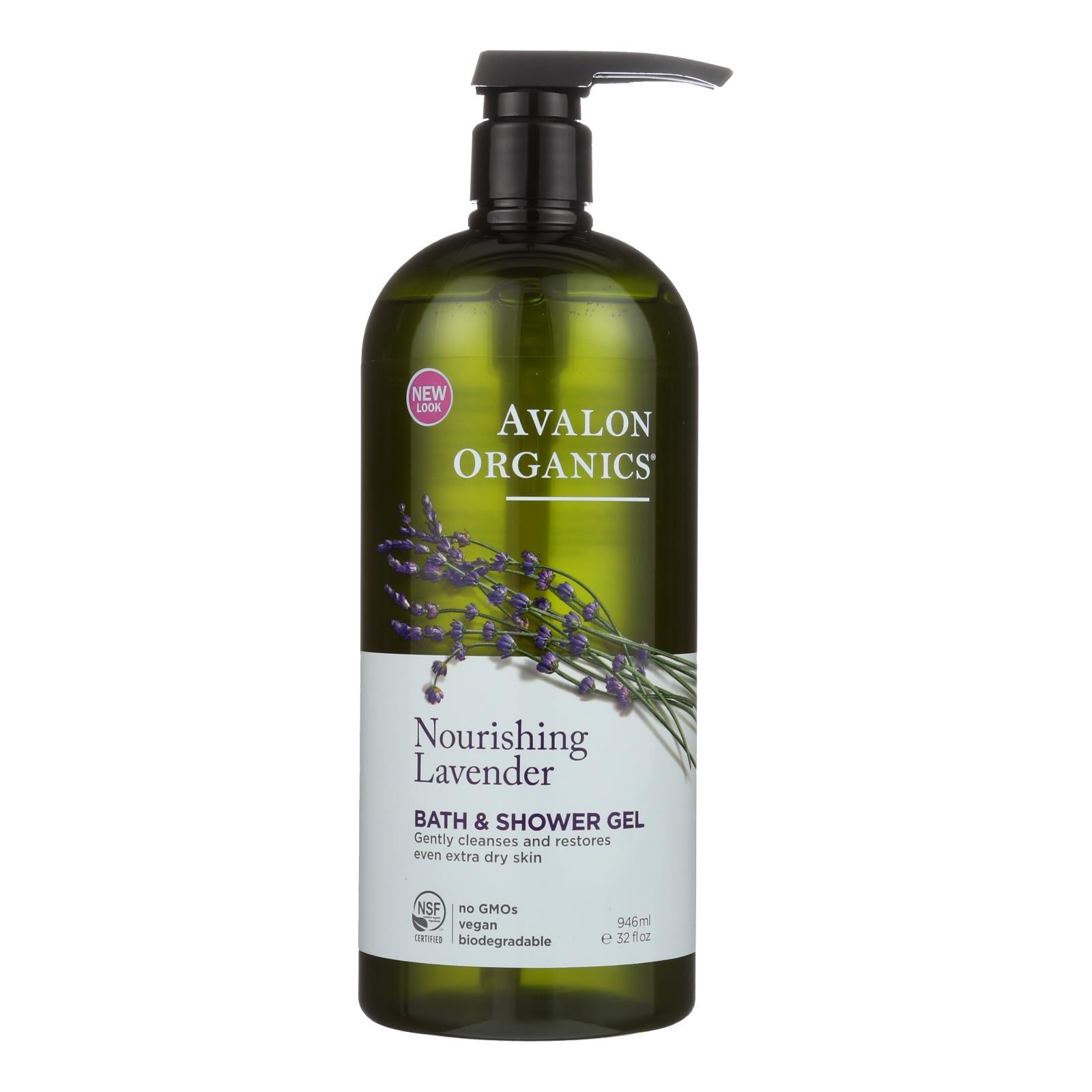 Avalon Organics Bath And Shower Gel Lavender - 32 Fl Oz - GreatEagleInc