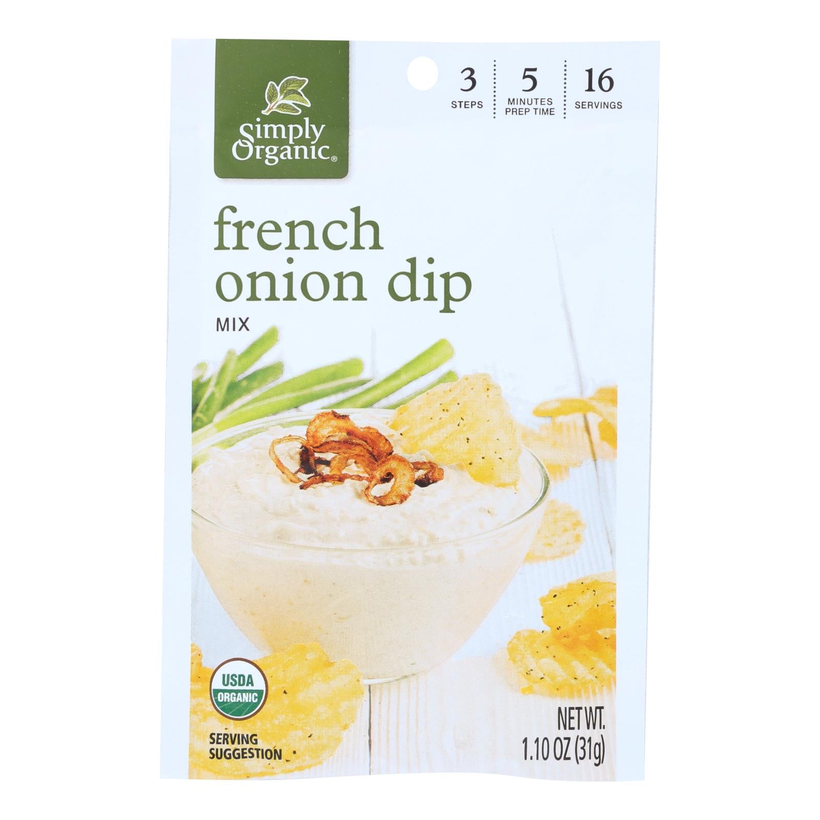 Simply Organic French Onion Dip Mix - Case Of 12 - 1.1 Oz. - GreatEagleInc