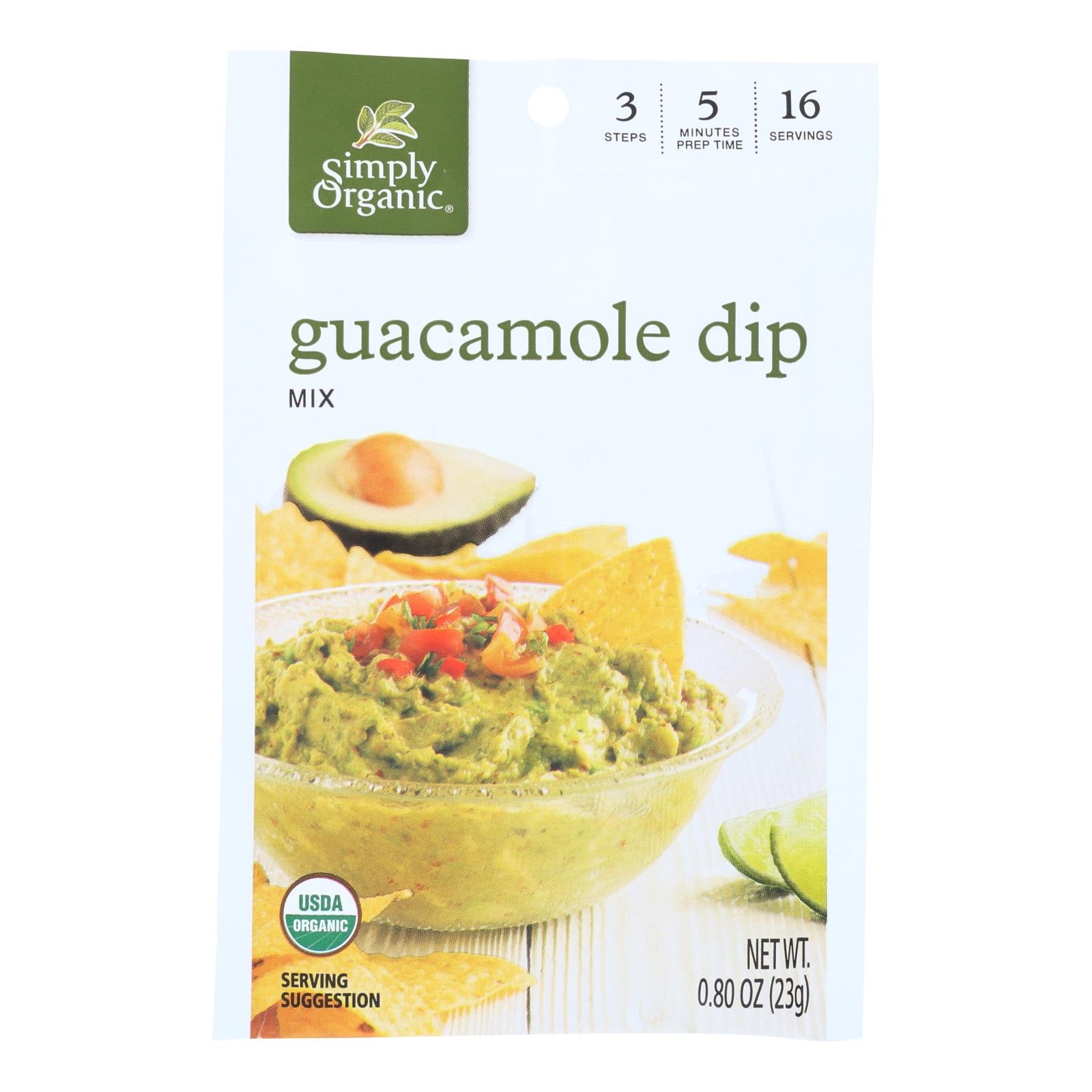Simply Organic Guacamole Dip Mix - Case Of 12 - 0.8 Oz. - GreatEagleInc