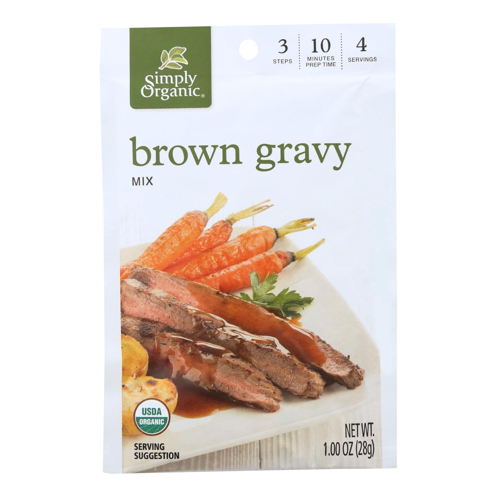 Simply Organic Vegetarian Brown Gravy Seasoning Mix - Case Of 12 - 1 Oz. - GreatEagleInc