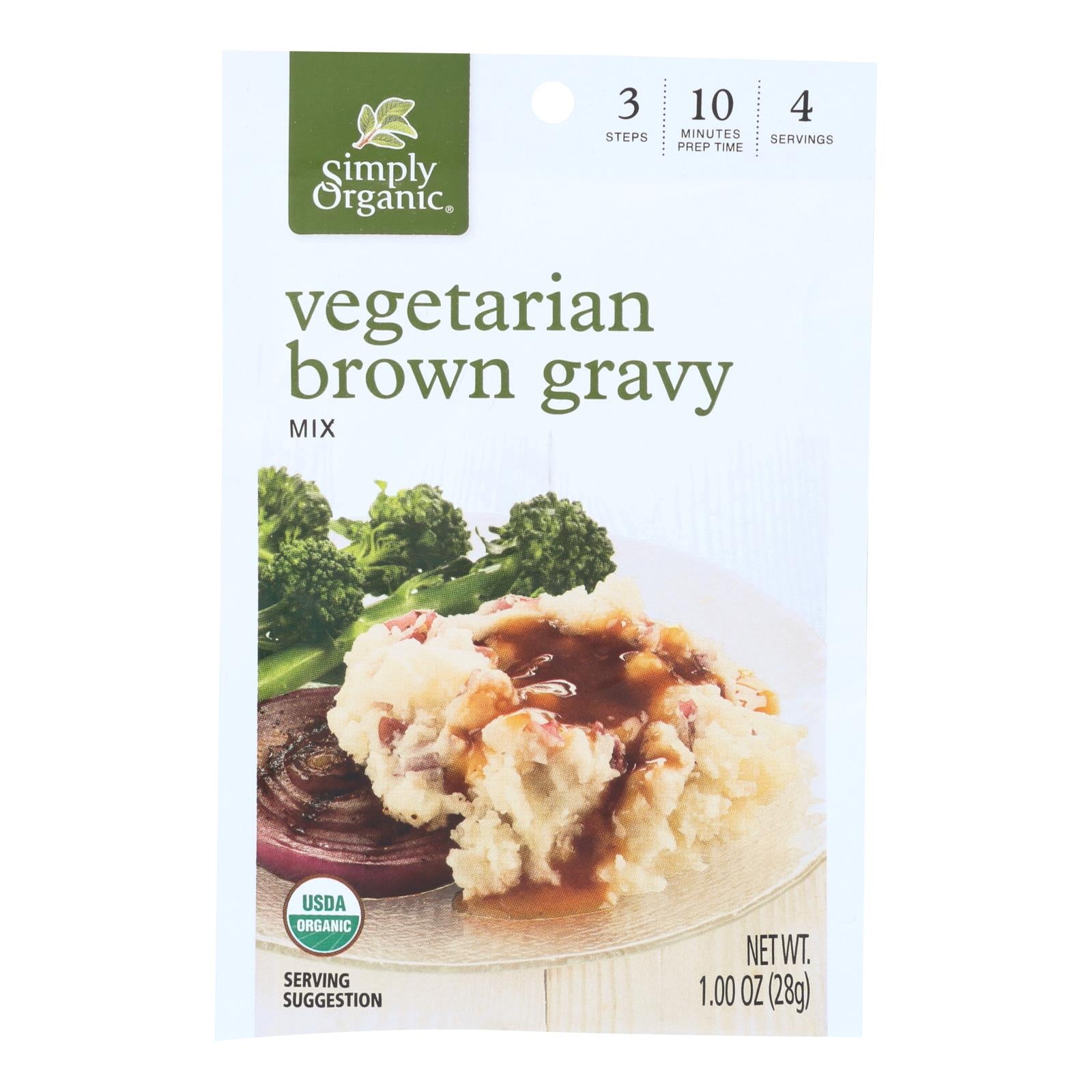 Simply Organic Vegetarian Brown Gravy Seasoning Mix - Case Of 12 - 1 Oz. - GreatEagleInc