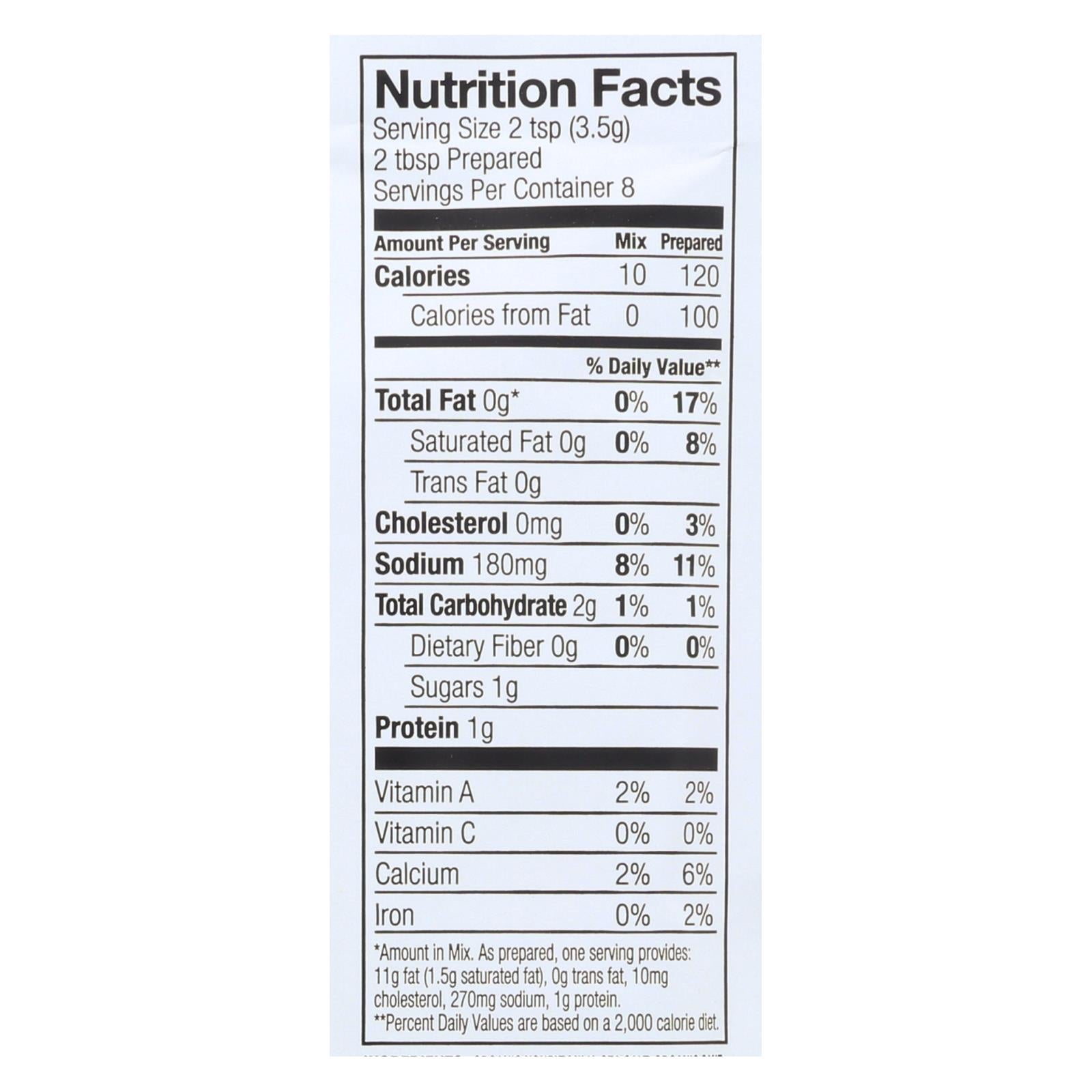 Simply Organic Ranch Salad Dressing Mix - Case Of 12 - 1 Oz. - GreatEagleInc