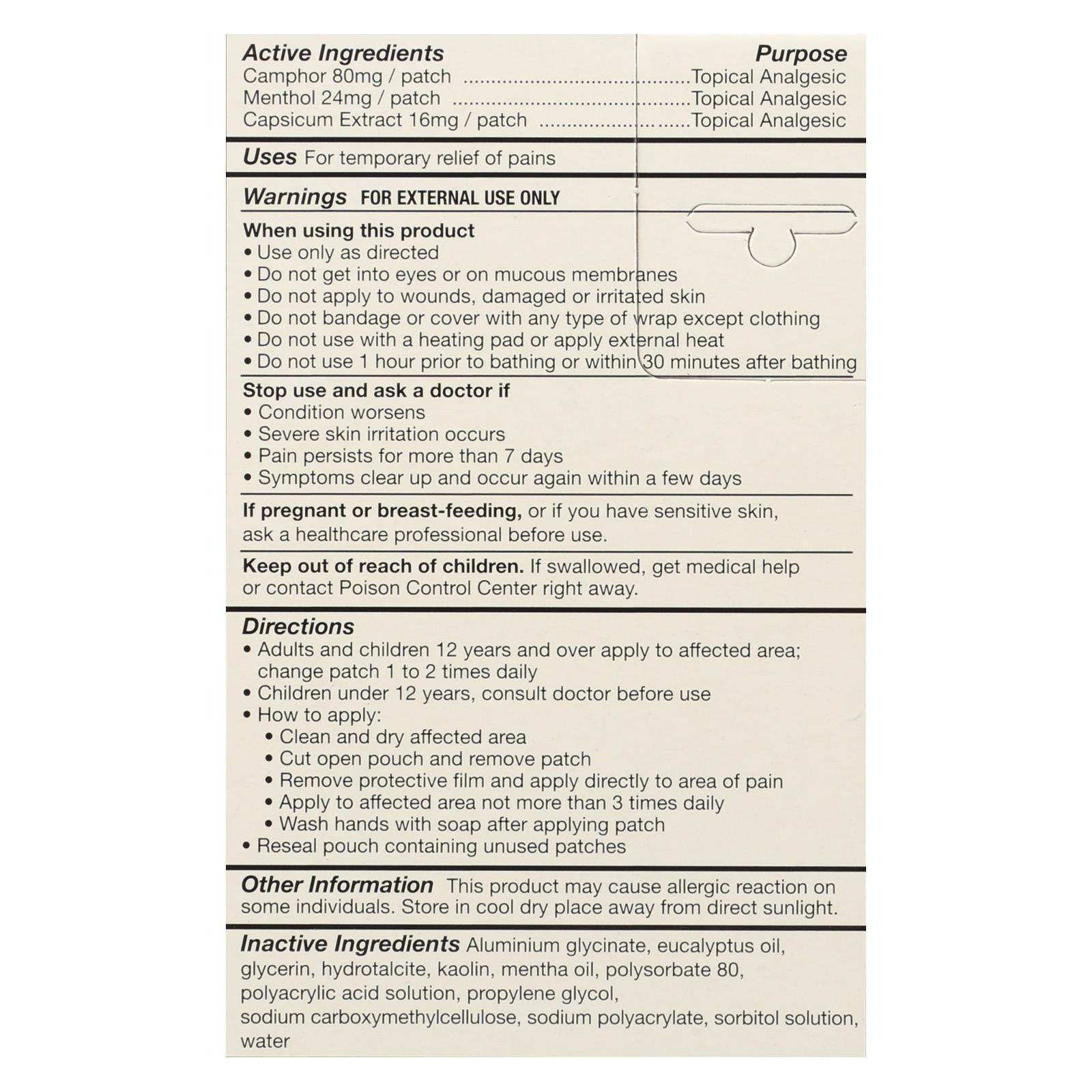 Tiger Balm Patch Display Center - Case Of 6 - 5 Packs - GreatEagleInc