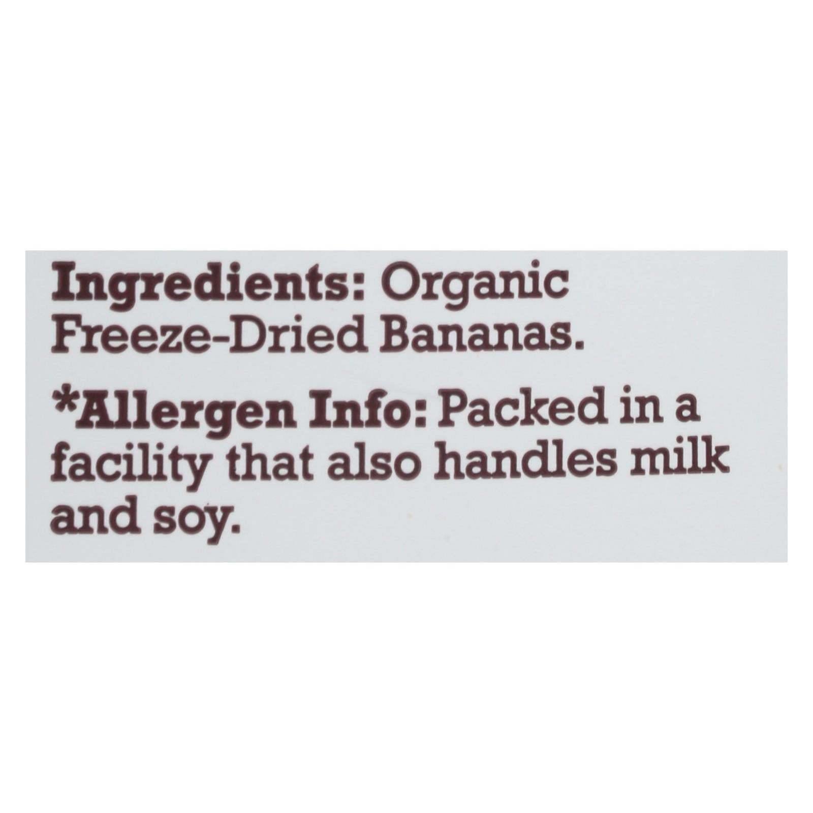 Natierra Organic Freeze Dried Raw - Banana - Case Of 12 - 2.5 Oz. - GreatEagleInc