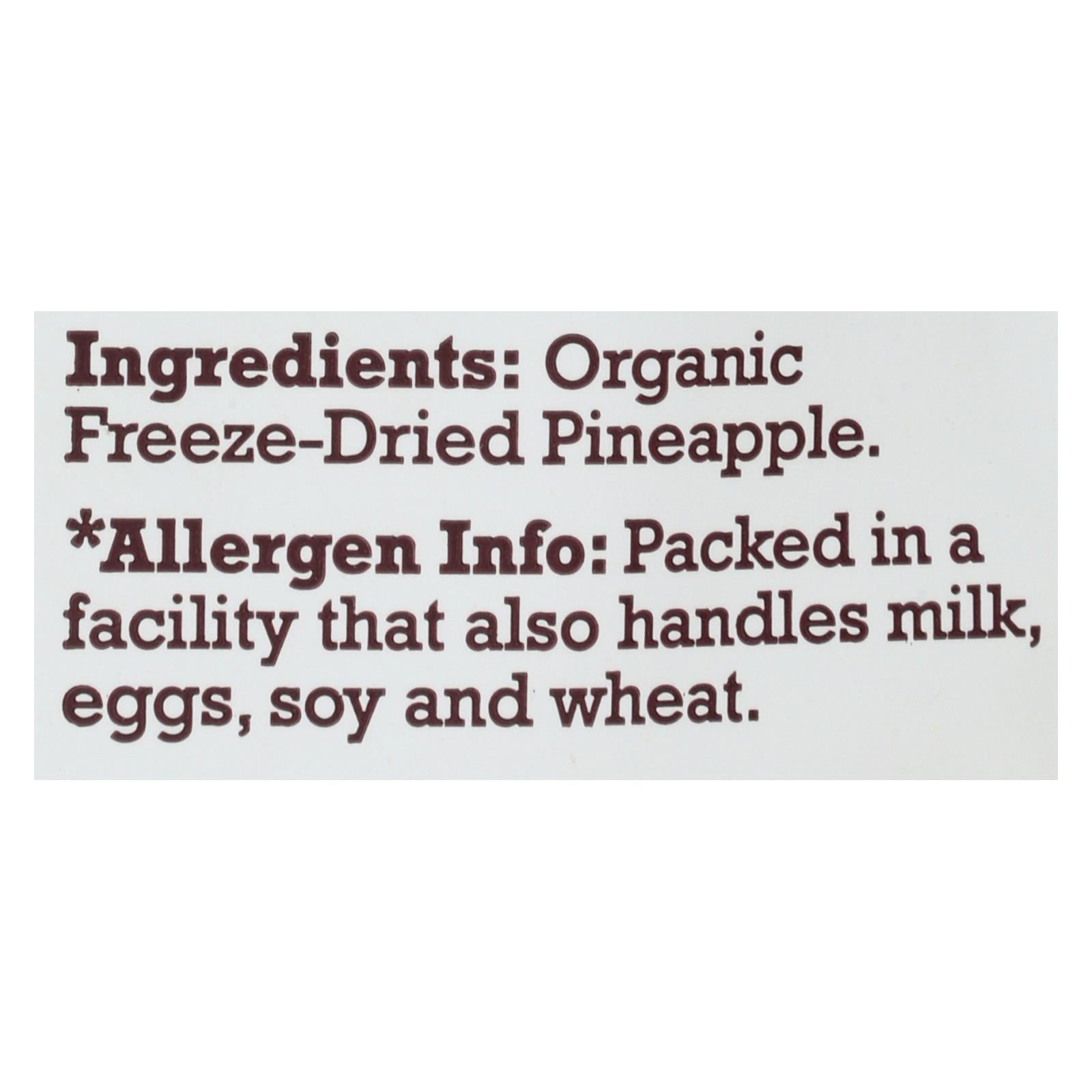 Natierra Freeze Dried - Pineapples - Case Of 12 - 1.5 Oz. - GreatEagleInc