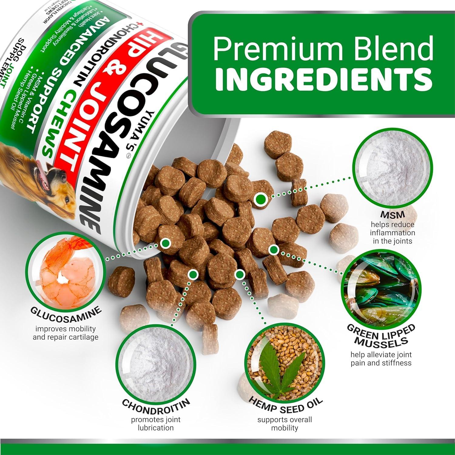 (2 Pack) Glucosamine for Dogs   Made in USA - Pet Supplies