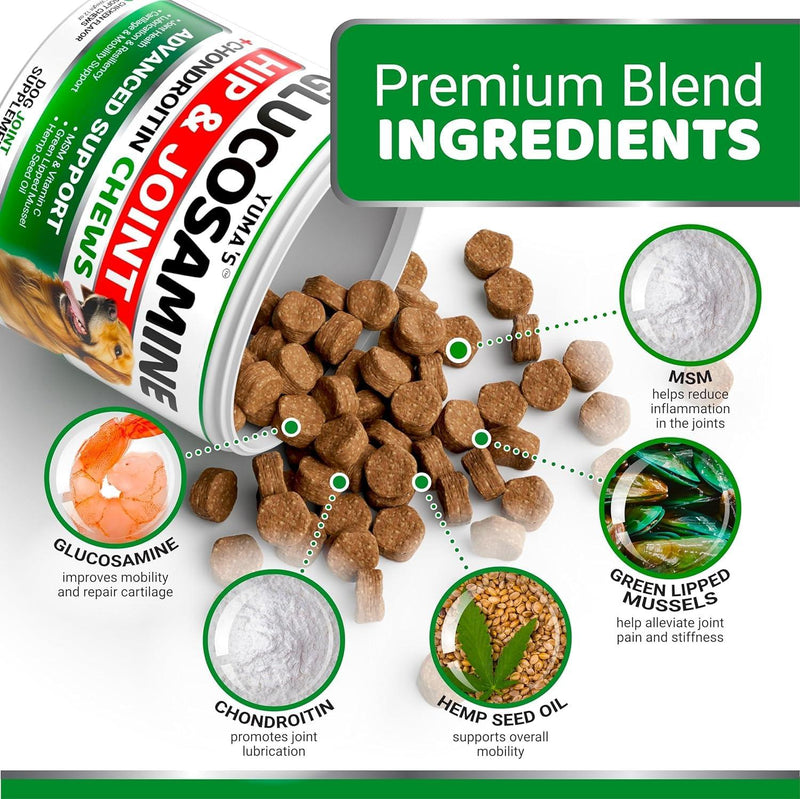 (2 Pack) Glucosamine for Dogs   Made in USA - Pet Supplies