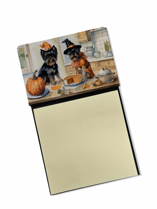 Decorative kitchen rug mat with two dogs and pumpkins in a fall kitchen scene