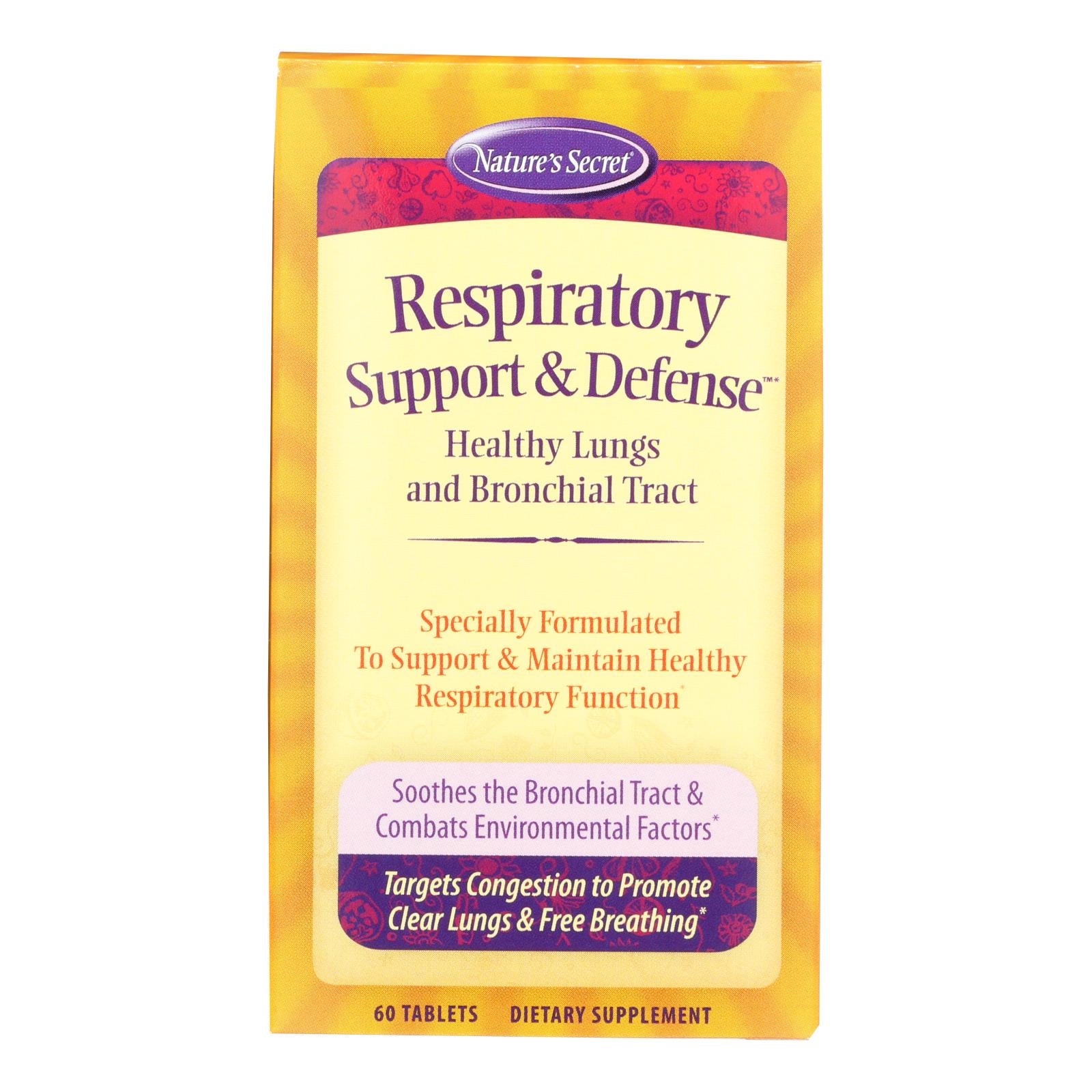 Nature's Secret Respiratory Cleanse And Defense - 60 Tablets - GreatEagleInc
