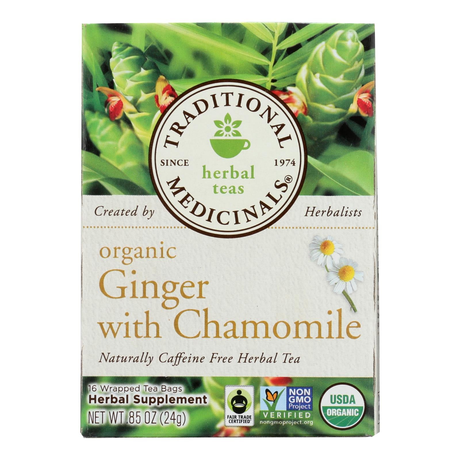 Traditional Medicinals Organic Golden Ginger Tea - Case Of 6 - 16 Bags - GreatEagleInc