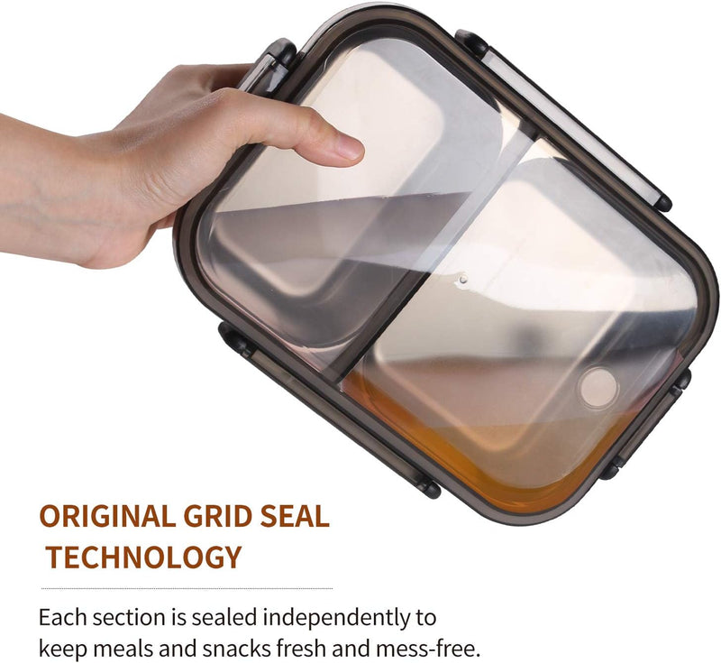 Transparent Lunch Box For Kids Food Storage Container With Lids Leak - GreatEagleInc