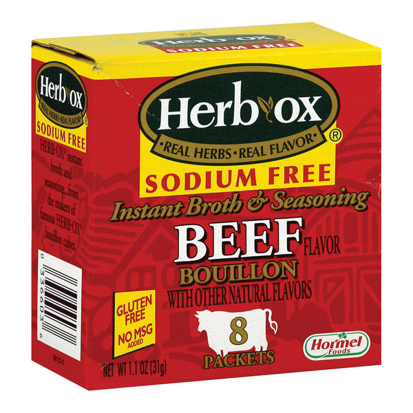 Herb-ox Boullion - Beef - Low Sodium - Case Of 12 - 8 Count - GreatEagleInc