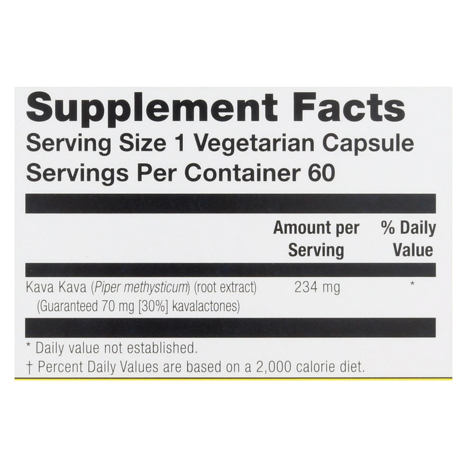 Natural Balance Kava Kava Root Extract - 60 Vegetarian Capsules - GreatEagleInc