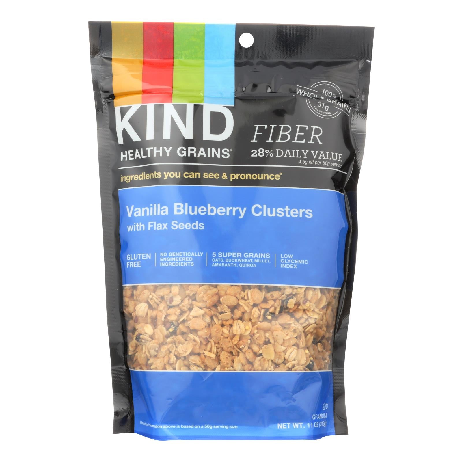 Kind Healthy Grains Vanilla Blueberry Clusters With Flax Seeds - 11 Oz - Case Of 6 Default Title