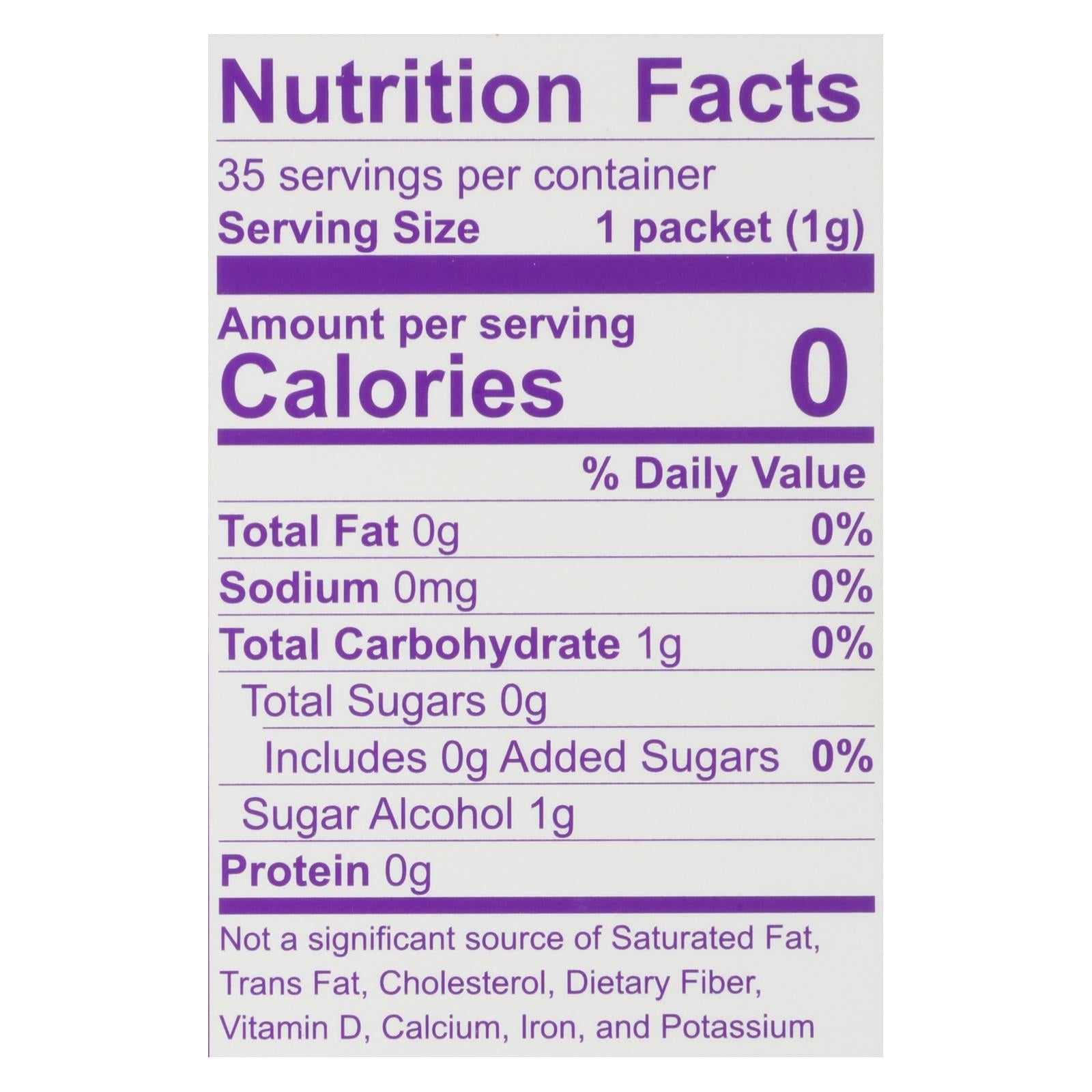 Wholesome Sweeteners Stevia - Organic - 35 Count - 1.23 Oz - Case Of 6 - GreatEagleInc