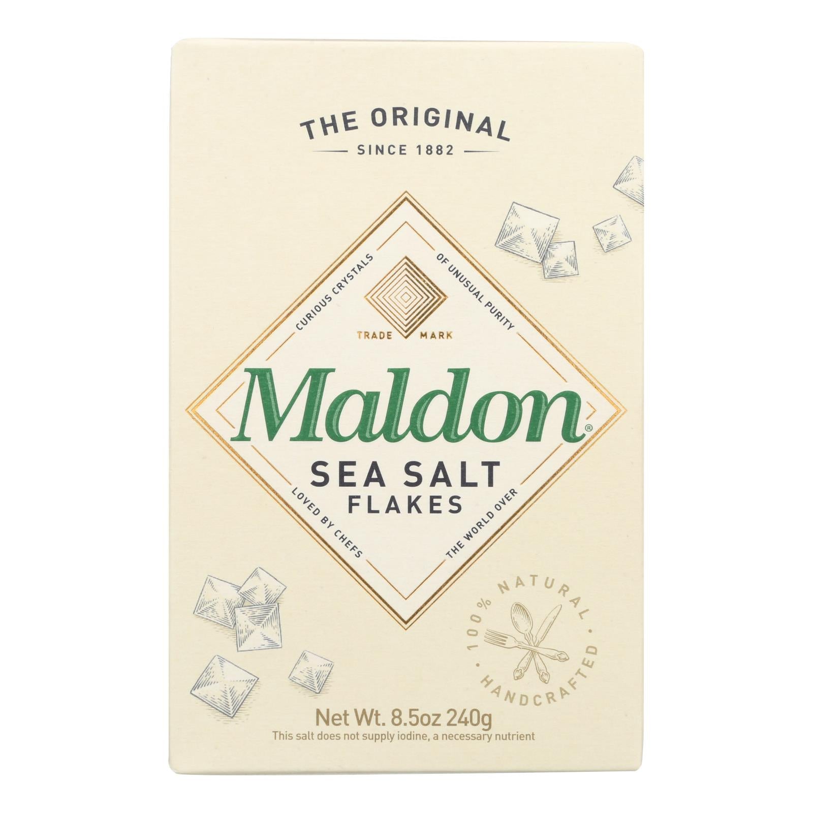 Maldon Flakes - Sea Salt - Case Of 12 - 8.5 Oz. - GreatEagleInc