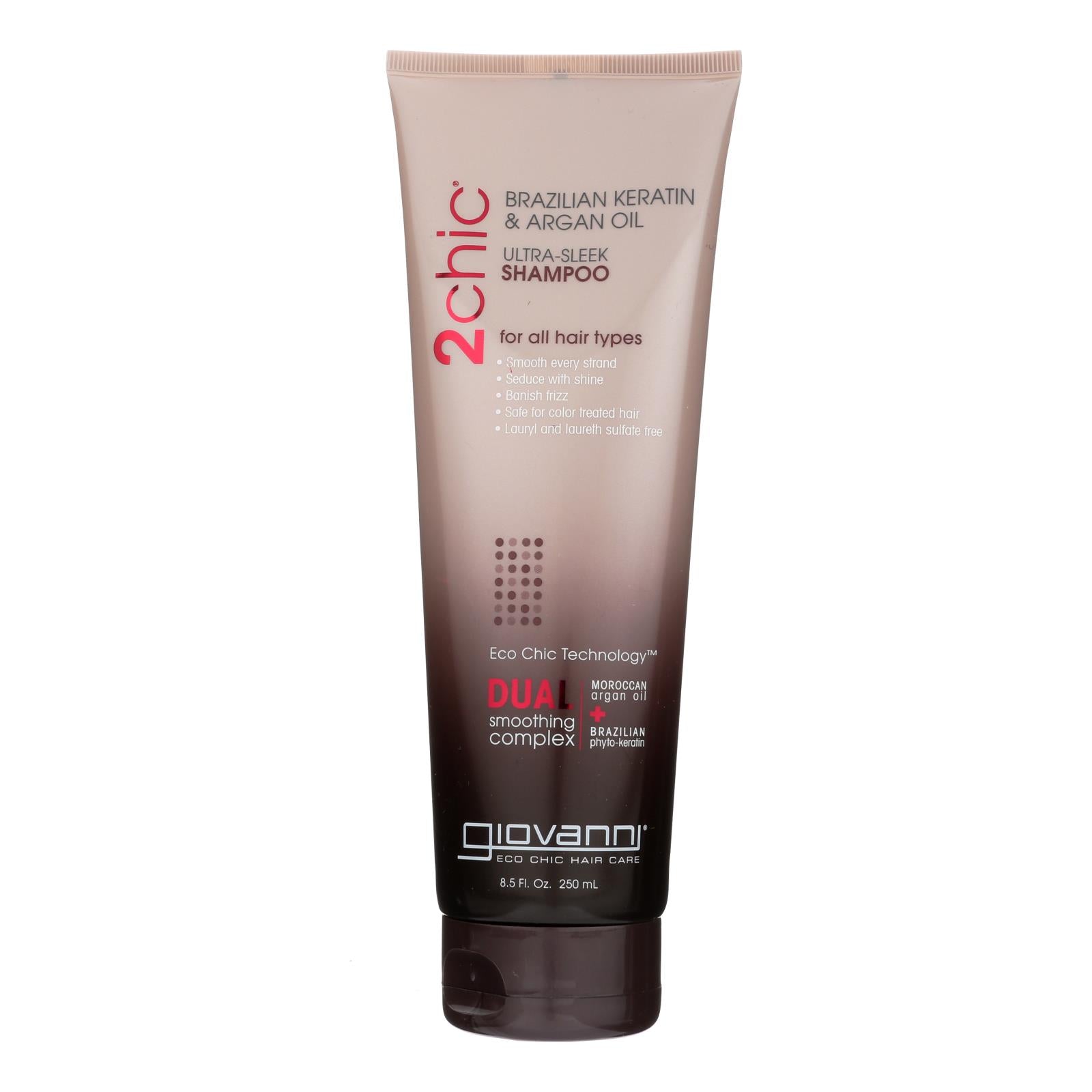Giovanni 2chic Ultra-sleek Shampoo With Brazilian Keratin And Argan Oil - 8.5 Fl Oz - GreatEagleInc