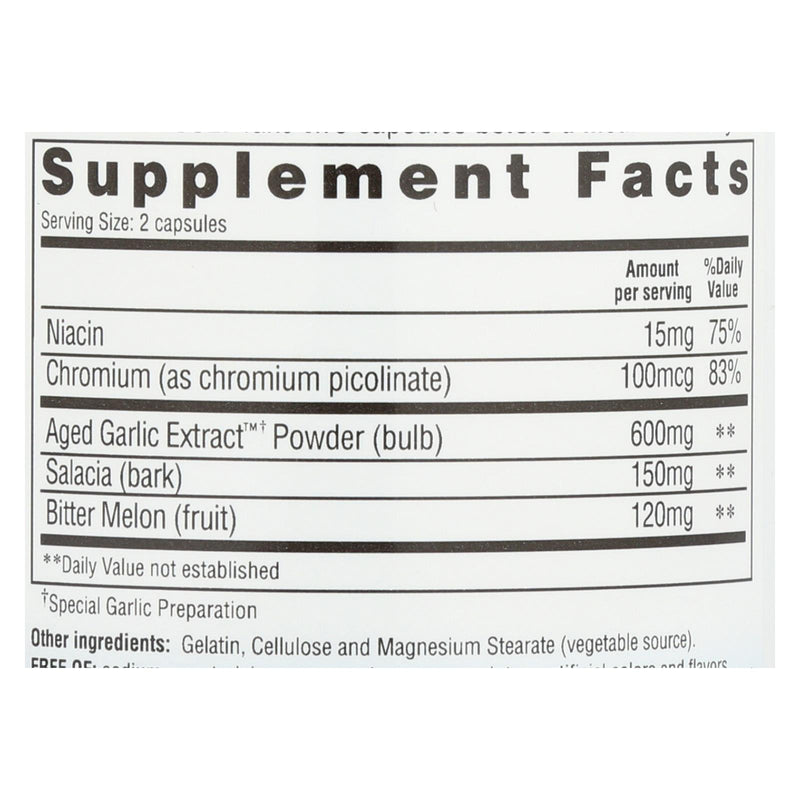 Kyolic - Aged Garlic Extract Blood Sugar Balance - 100 Capsules - GreatEagleInc