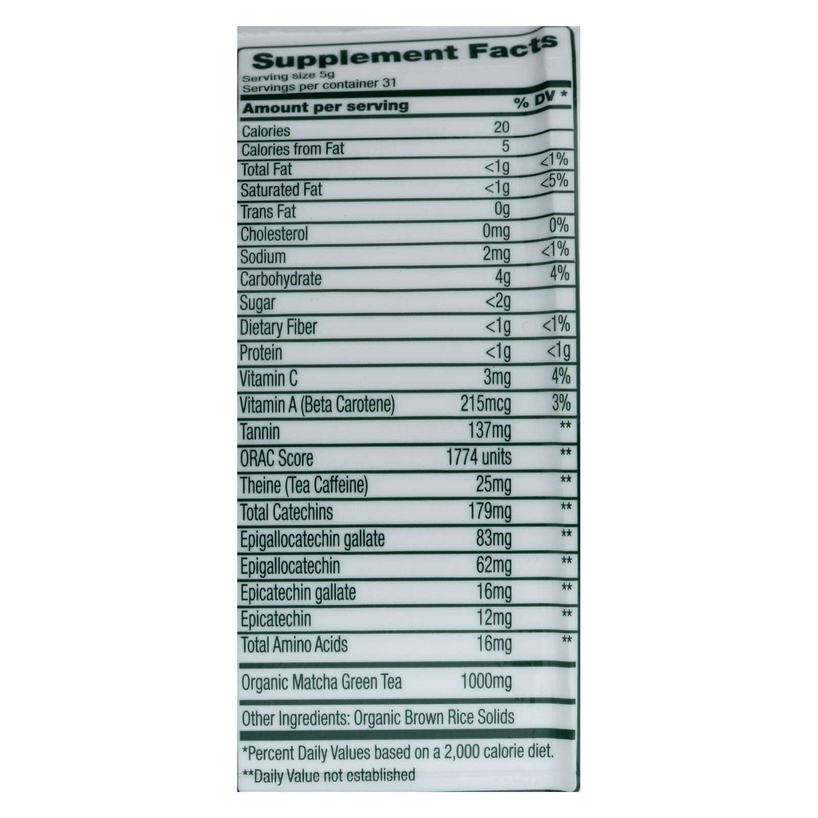 Green Foods Organic Matcha Green Tea - 5.5 Oz - GreatEagleInc