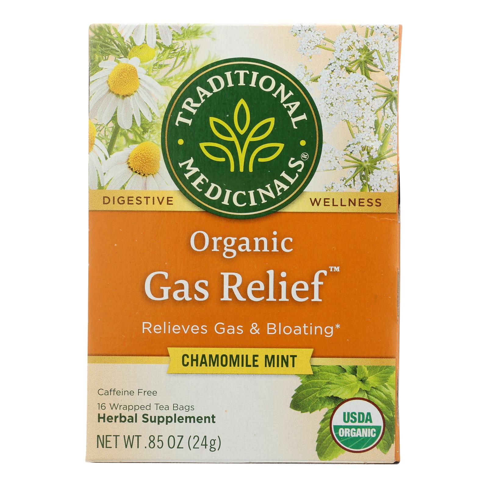Traditional Medicinals Tea - Organic - Gas Relief - 16 Bags - Case Of 6 - GreatEagleInc
