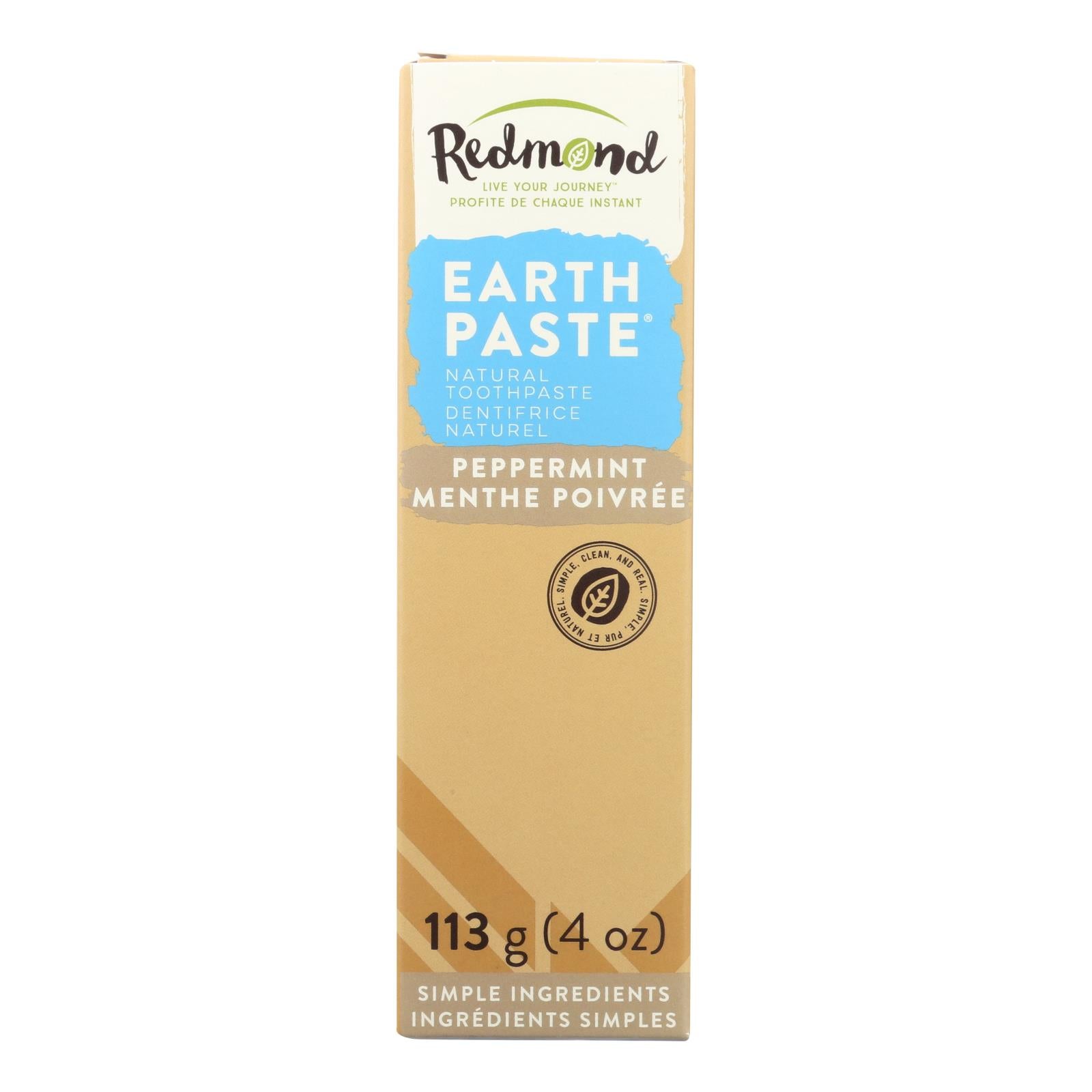 Redmond Trading Company Earthpaste Natural Toothpaste Peppermint - 4 Oz - Eco-Friendly Home & Grocery