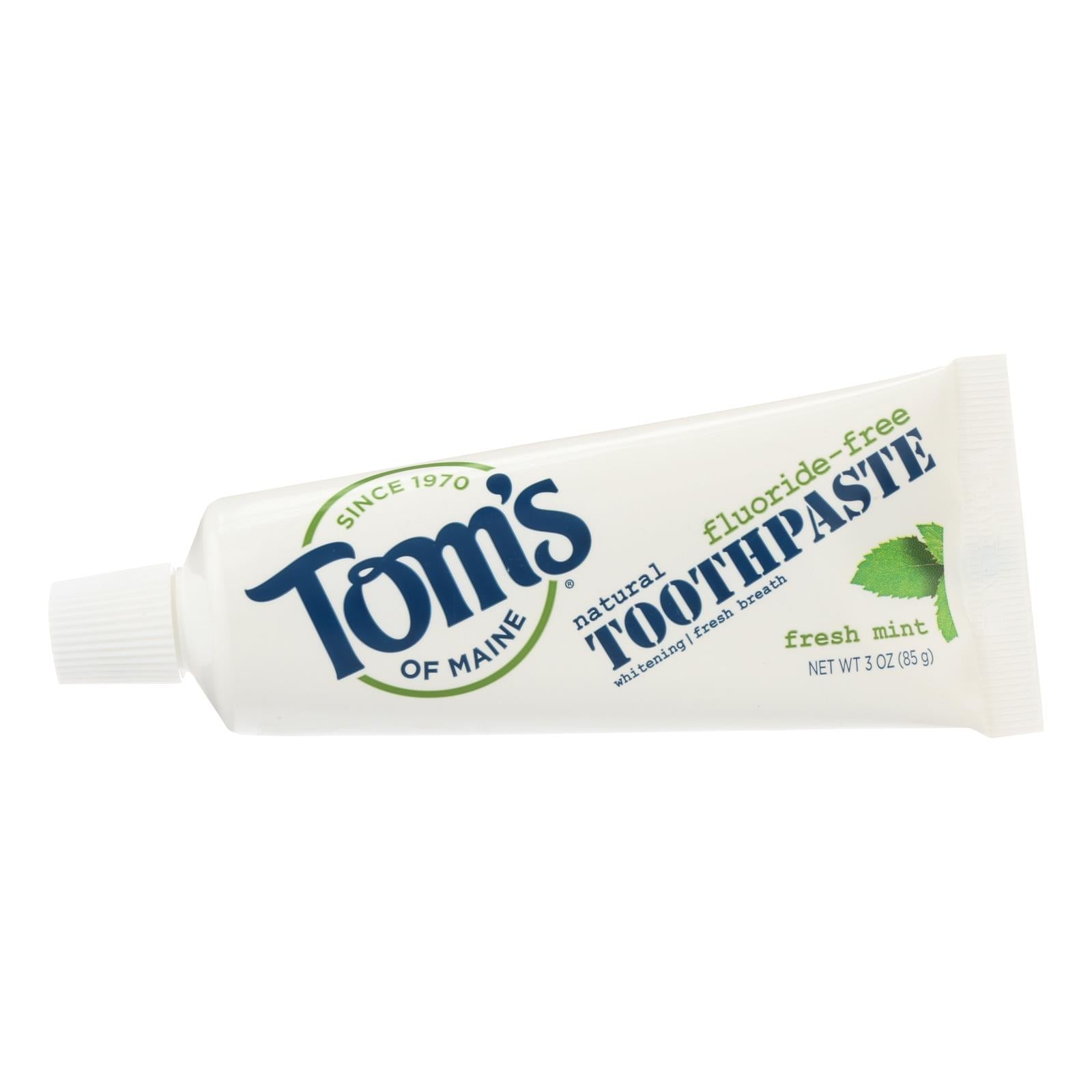 Tom's Of Maine Travel Natural Toothpaste - Fresh Mint Fluoride-free - Case Of 24 - 3 Oz. - GreatEagleInc