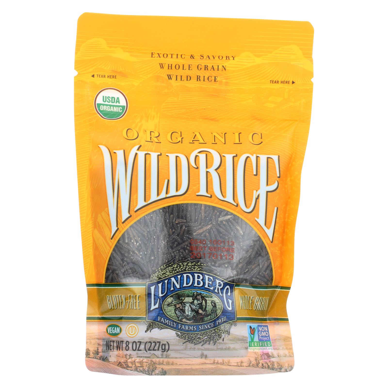 Lundberg Family Farms Organic Wild Rice - Case Of 6 - 8 Oz. - GreatEagleInc