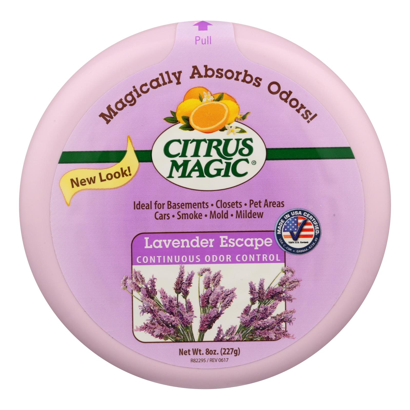 Citrus Magic Odor Absorber - Solid Lavender - Case Of 6 - 8 Oz - GreatEagleInc