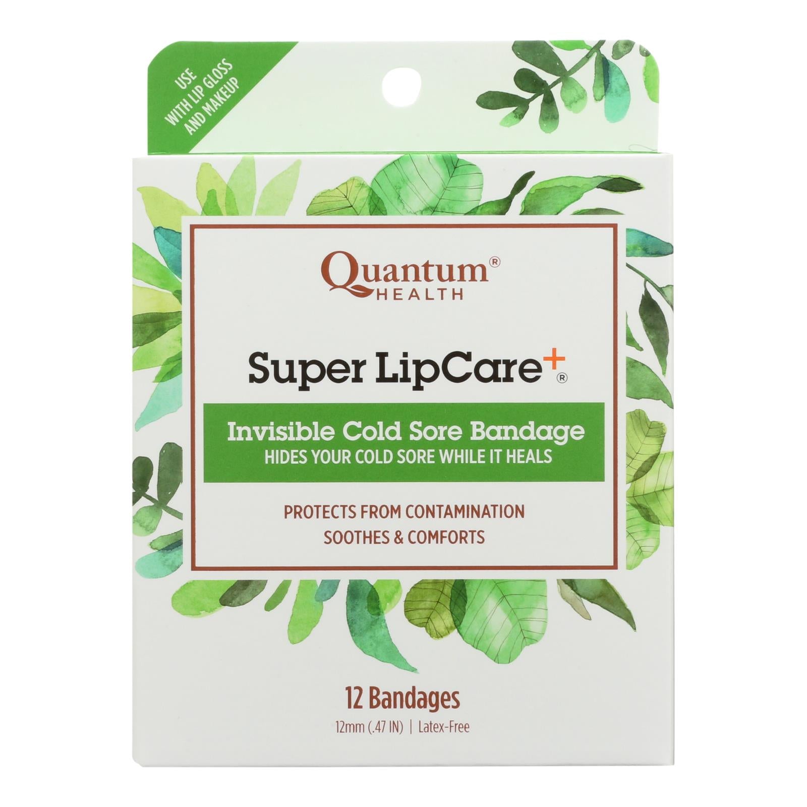 Quantum Research Lipcare Plus Invisible Cold Sore Bandage - 12 Count - GreatEagleInc