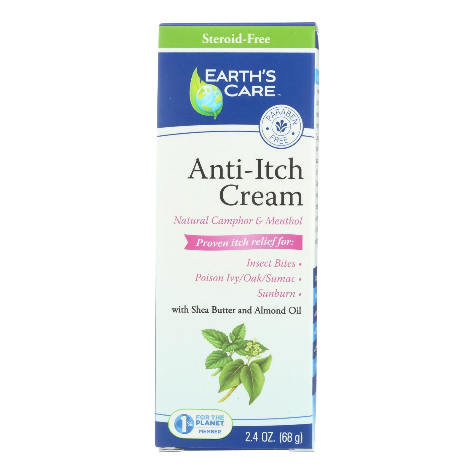Earth's Care Anti-itch Cream - 2.4 Oz - GreatEagleInc