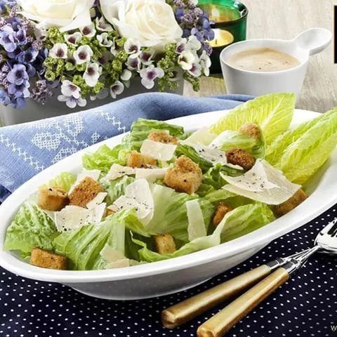 White oval salad bowl, 8.5 x 6 in, glossy ceramic