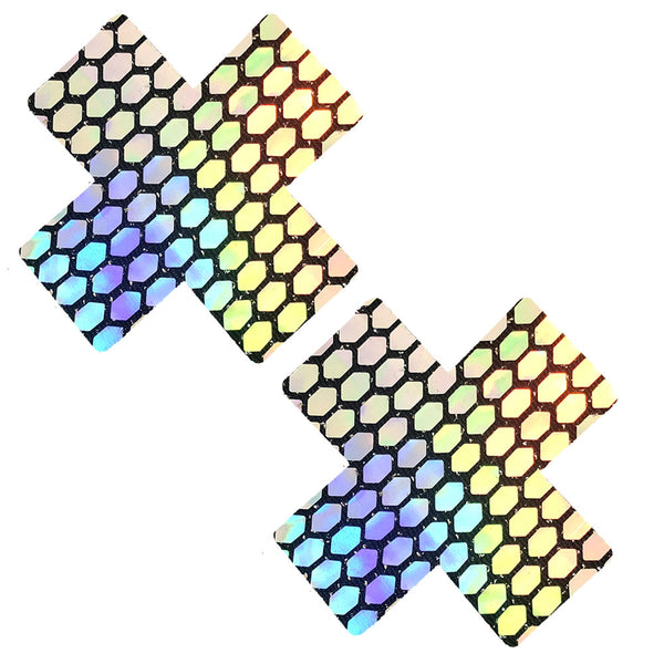 Mirrored Mayhem Super Holographic X Factor  Nipztix Pasties - GreatEagleInc