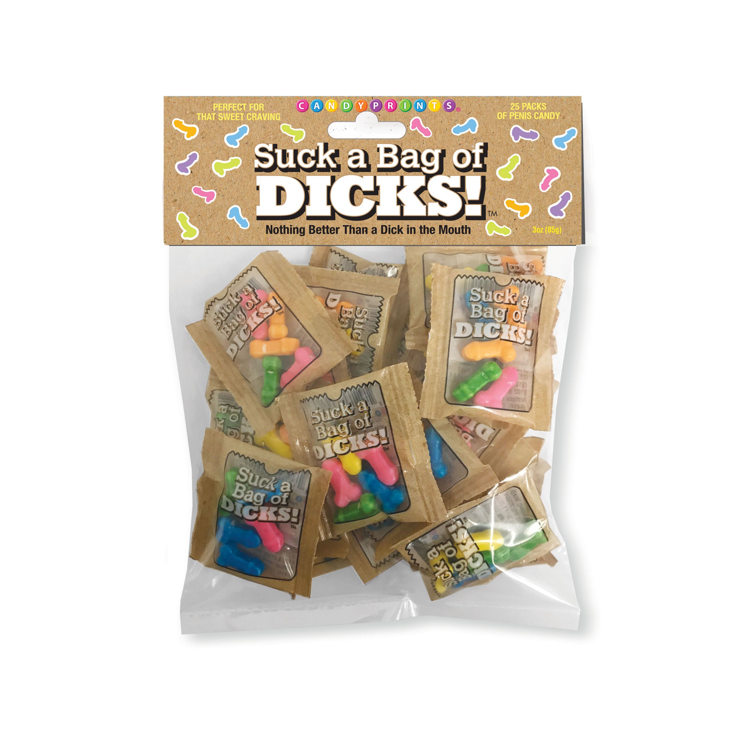 Suck a Bag of Dicks! 25 Individual Fun Size Packages - GreatEagleInc