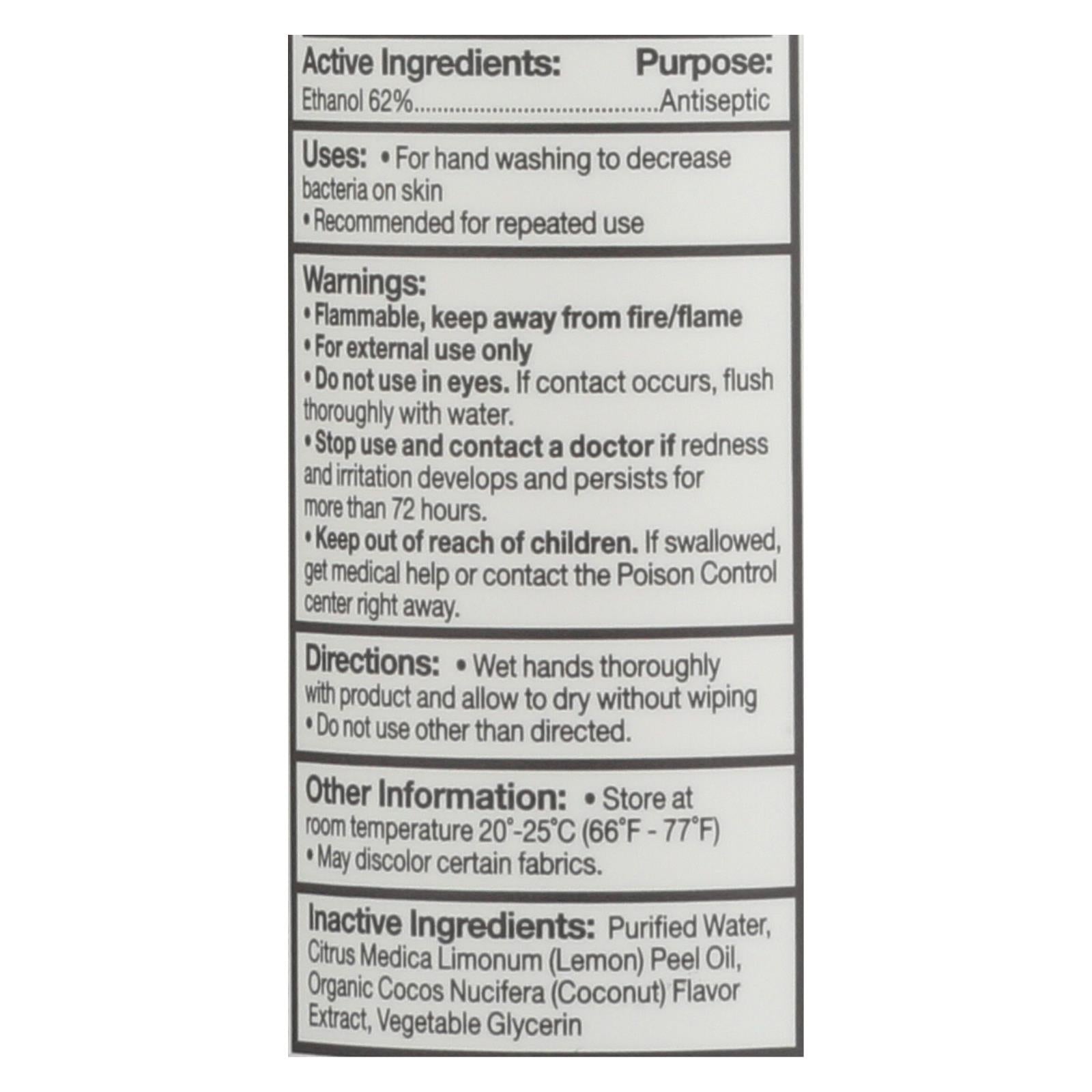 Eo Products - Hand Sanitizer Spray - Everyone - Cocnut - Dsp - 2 Oz - 1 Case - GreatEagleInc