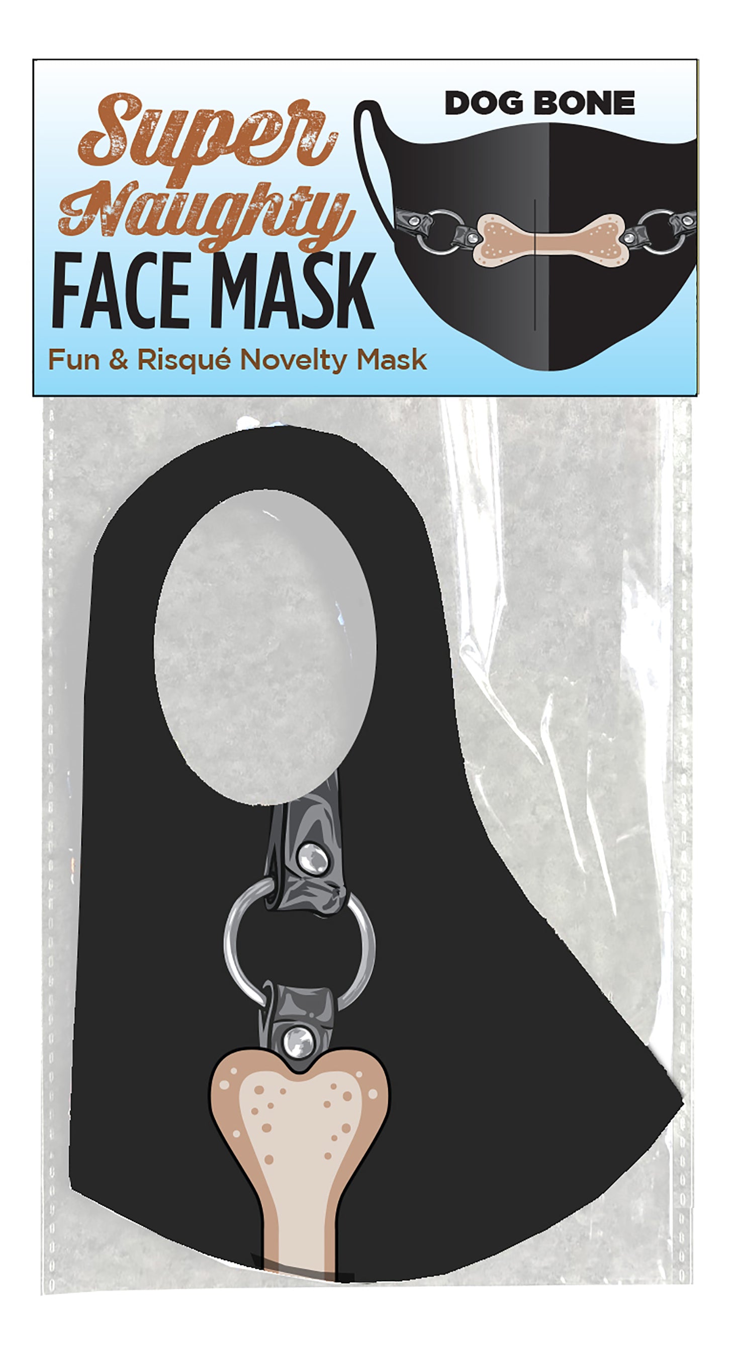 Super Naughty Dog Bone Ball Gag Face Mask Default Title