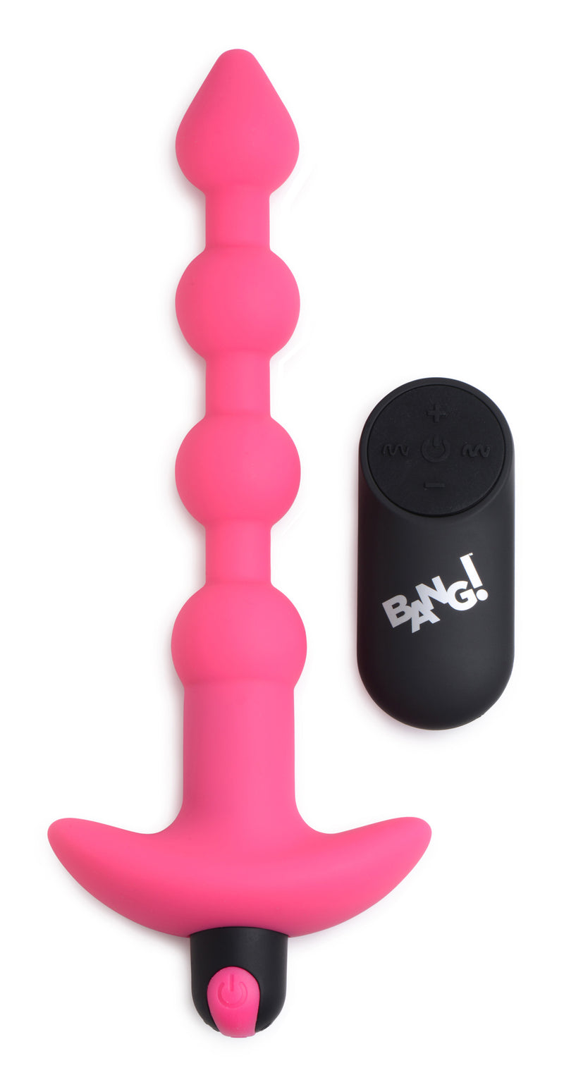 Bang - Vibrating Silicone Anal Beads and Remote Control