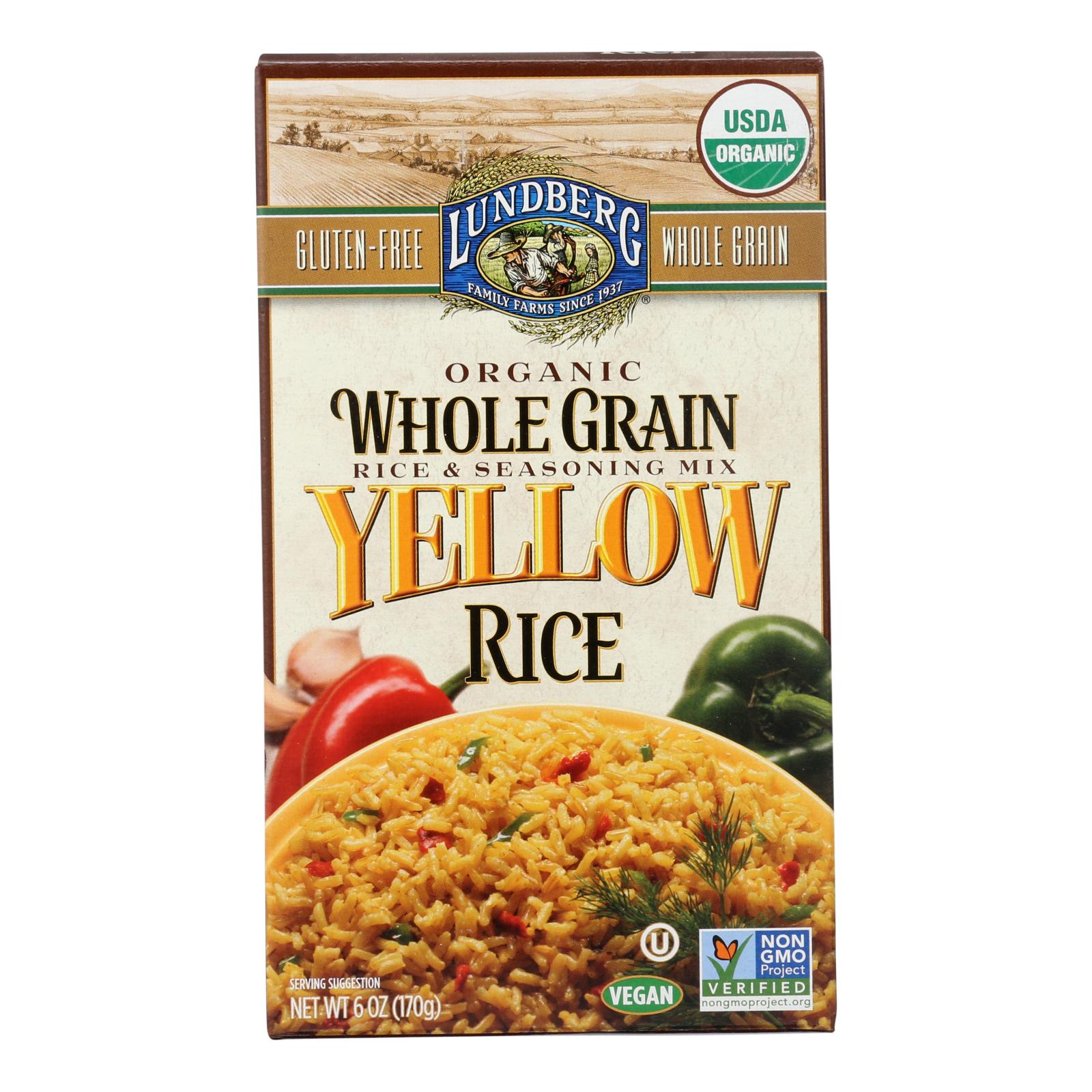 Lundberg Family Farms Organic Whole Grain Yellow Rice - Case Of 6 - 6 Oz. - GreatEagleInc