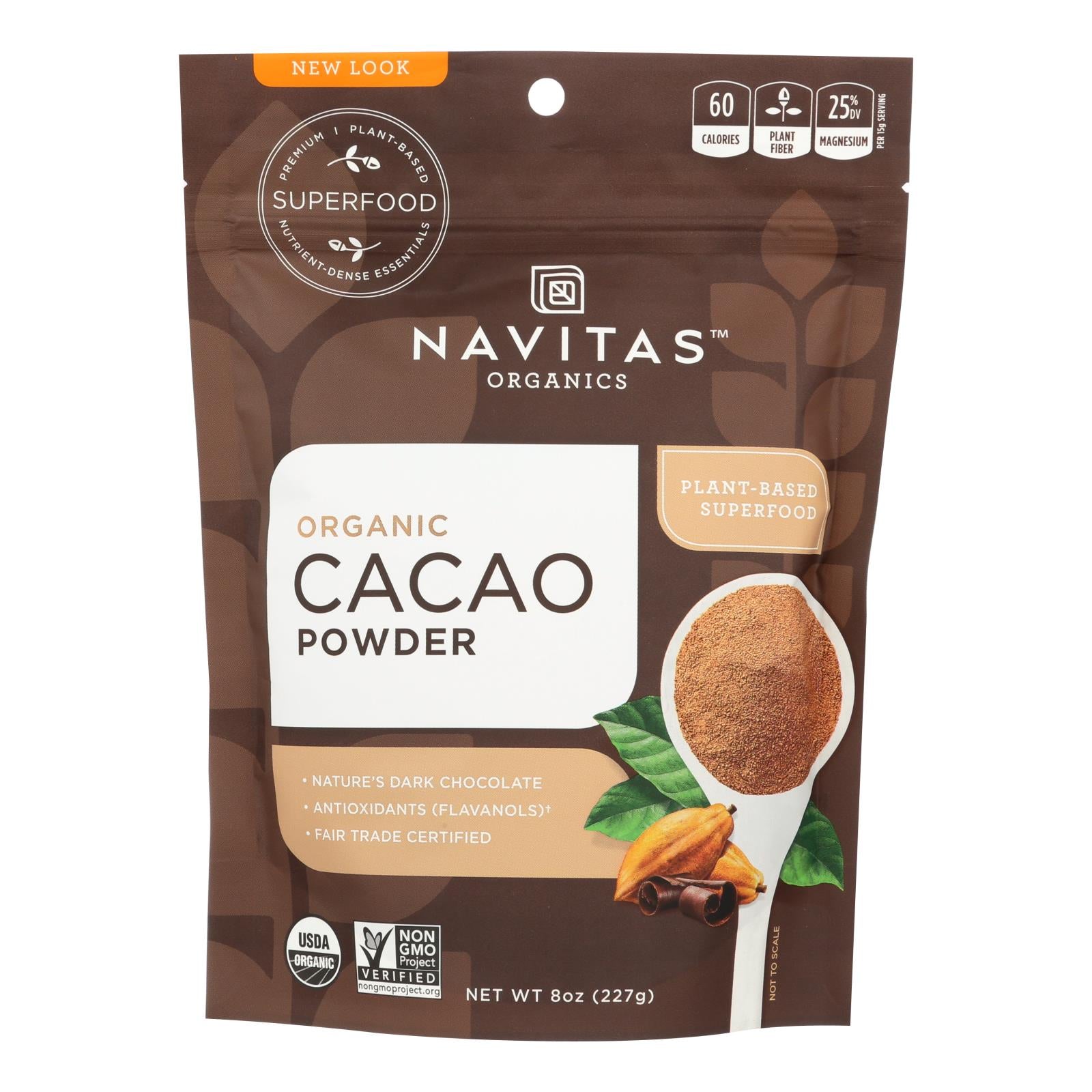Navitas Naturals Cacao Powder - Organic - Raw - 8 Oz - Case Of 12 - GreatEagleInc