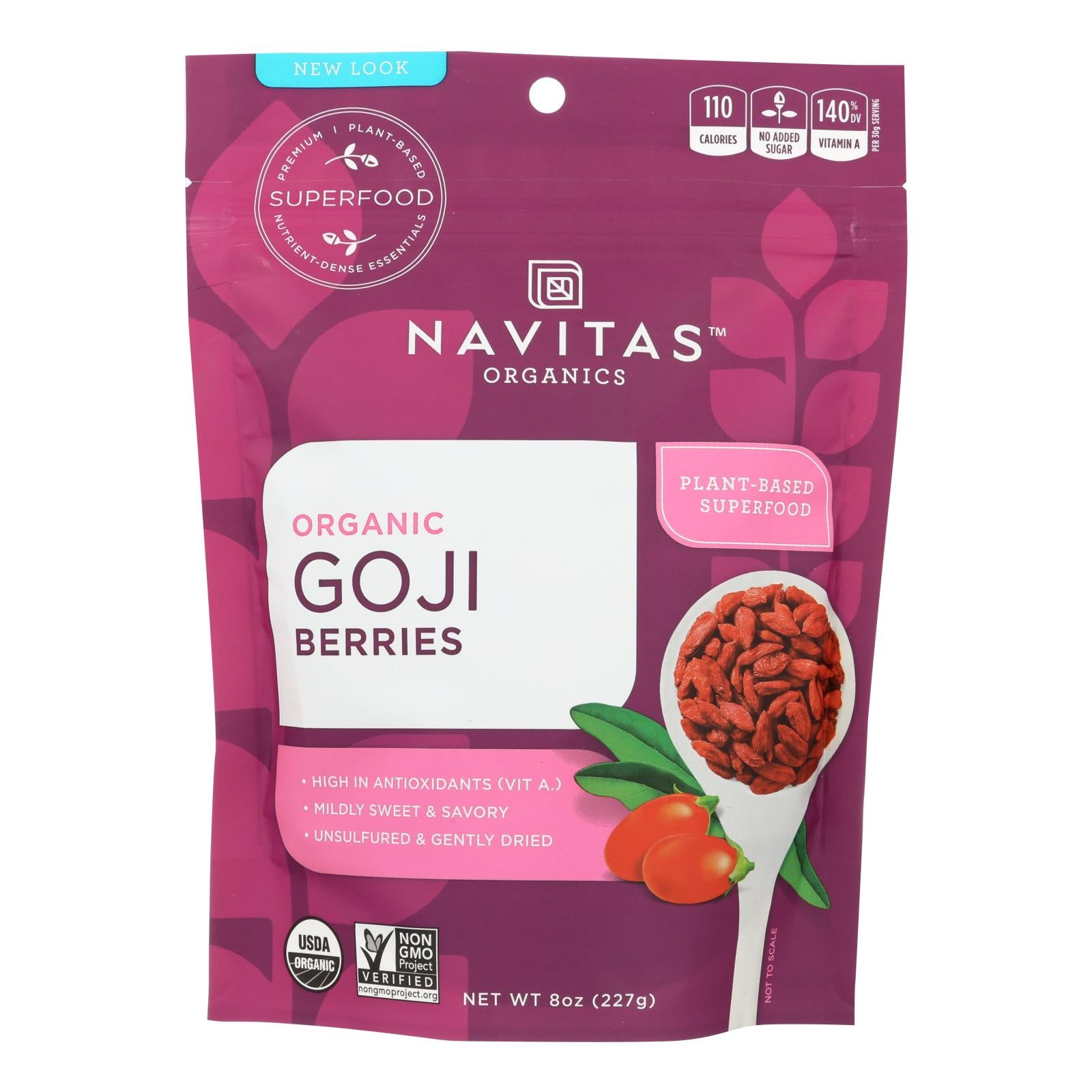 Navitas Naturals Goji Berries - Organic - Sun-dried - 8 Oz - Case Of 12 - GreatEagleInc
