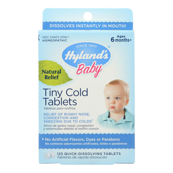 Hylands Homeopathic Baby Tiny Cold Tablets - 125 Tablets - Eco-Friendly Home & Grocery