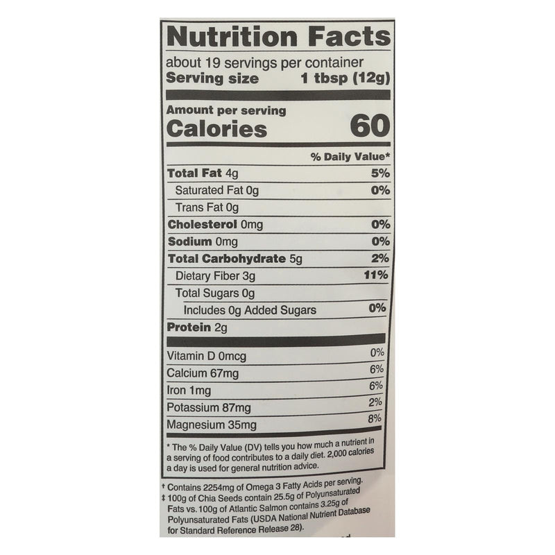 Navitas Naturals Chia Seeds - Organic - Raw - 8 Oz - Case Of 12 - GreatEagleInc