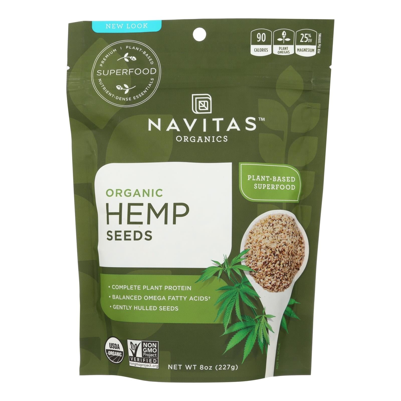 Navitas Naturals Hemp Seeds - Organic - Shelled - 8 Oz - Case Of 12 - GreatEagleInc