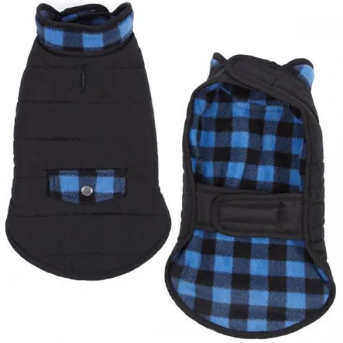 CC Reversible Coat - Blue / 1 / Medium - Pet Supplies