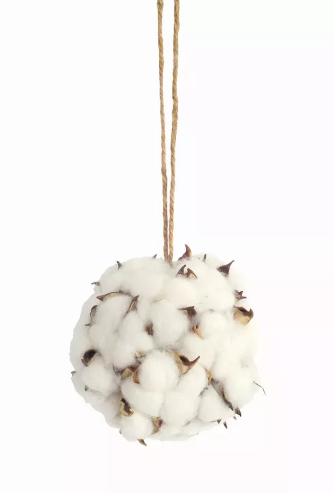 Cotton Orb (Set of 12) 4.5"D Foam/Polyester - 1 - Home Decor