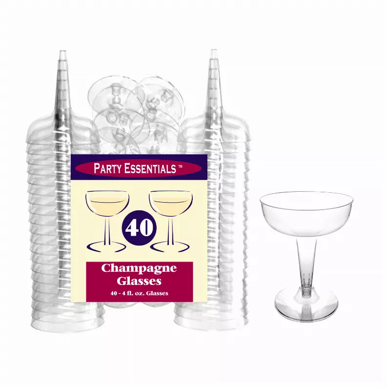 4 Oz. Clear Champagne Glasses - Parties & Occasions | 30 DAYS, Amazon, CN